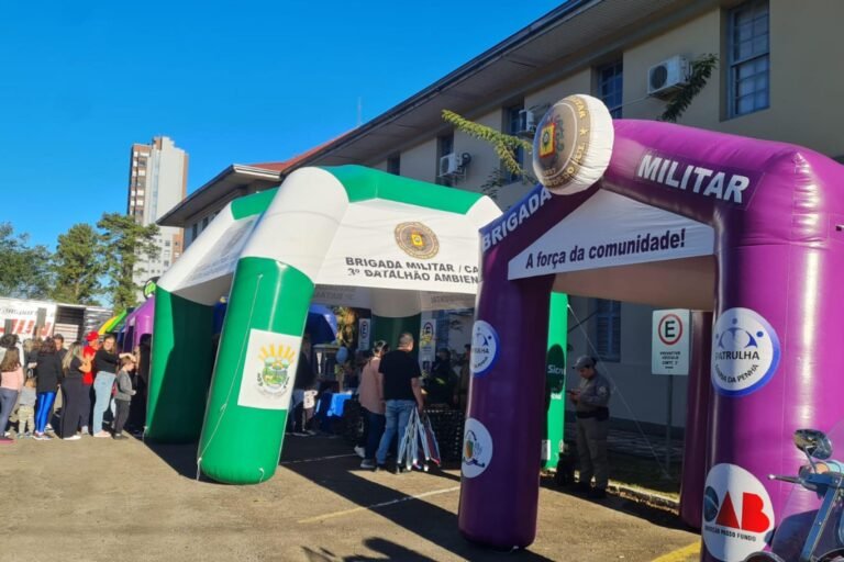 Evento na sede da Brigada Militar arrecada donativos para ONGs de Passo Fundo