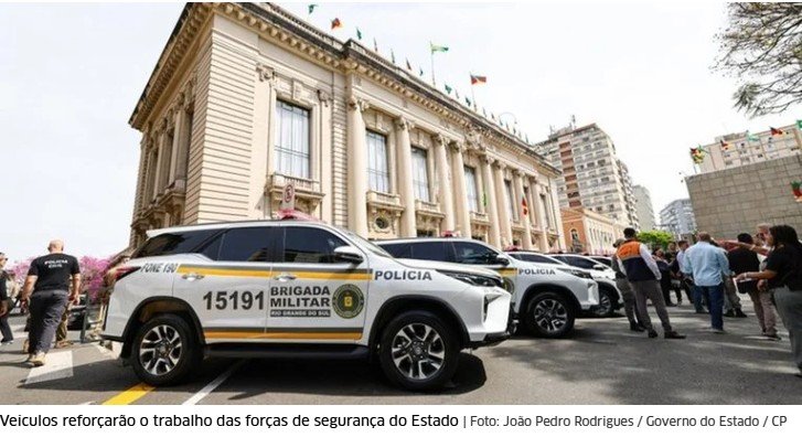 Governador entrega 264 viaturas e equipamentos para forças de segurança e Defesa Civil do RS