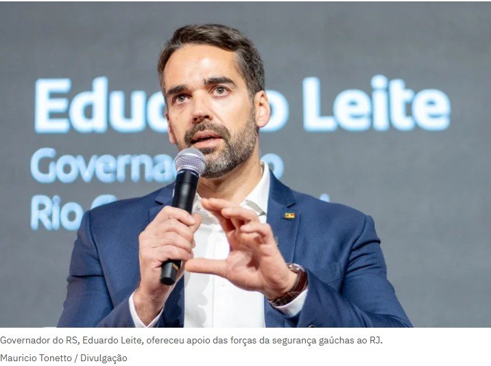 Governo do RS oferece apoio das forças da segurança gaúchas ao RJ