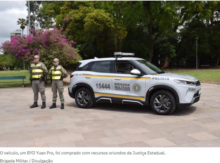 Brigada Militar adquire primeiras viaturas 100% elétricas da corporação