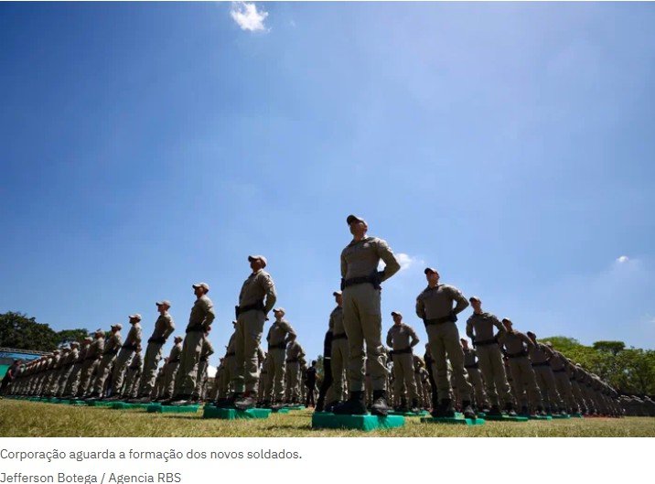 Brigada Militar projeta novos PMs nas ruas a partir de setembro de 2026