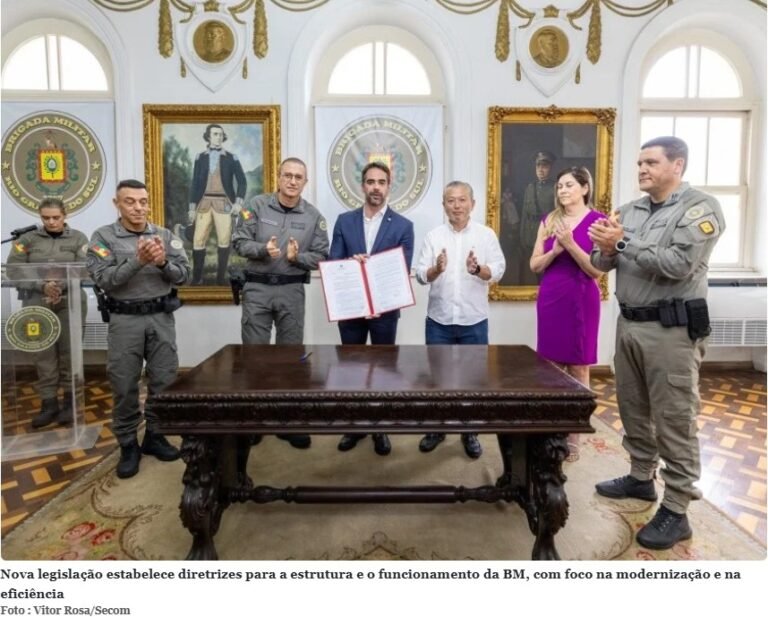 Governador Eduardo Leite sanciona Lei de Organização Básica da Brigada Militar (BM)