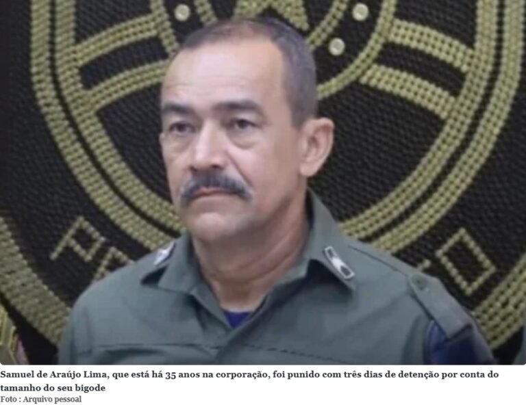 PE: Sargento da Polícia Militar é punido com três dias de detenção por tamanho do seu bigode